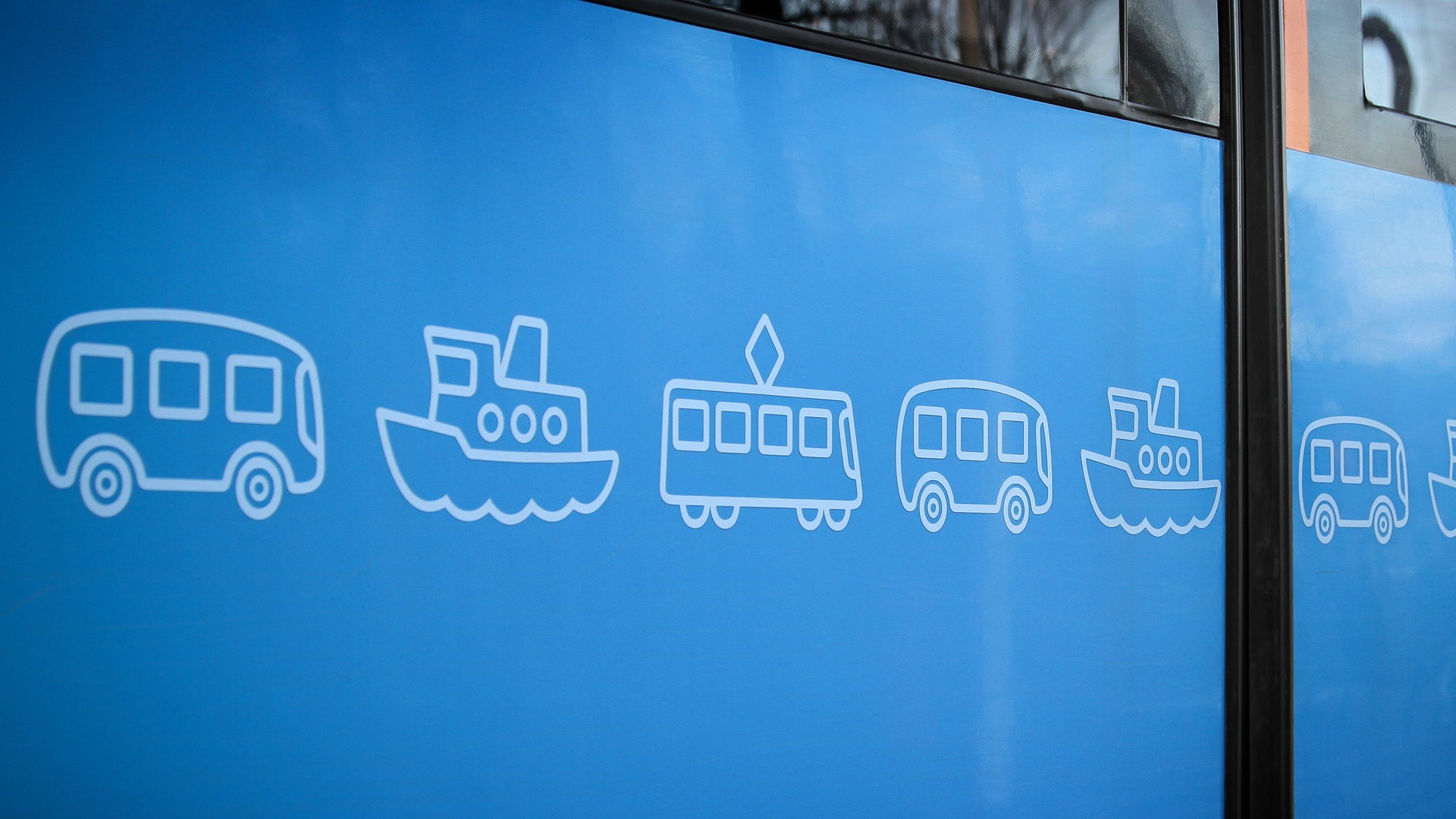 En blå Västtrafikbuss.