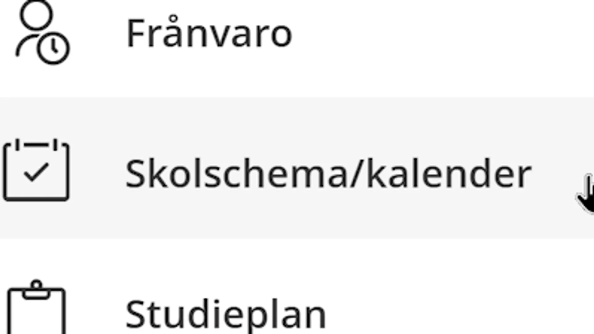 Alternativet för Skolschema och kalender
