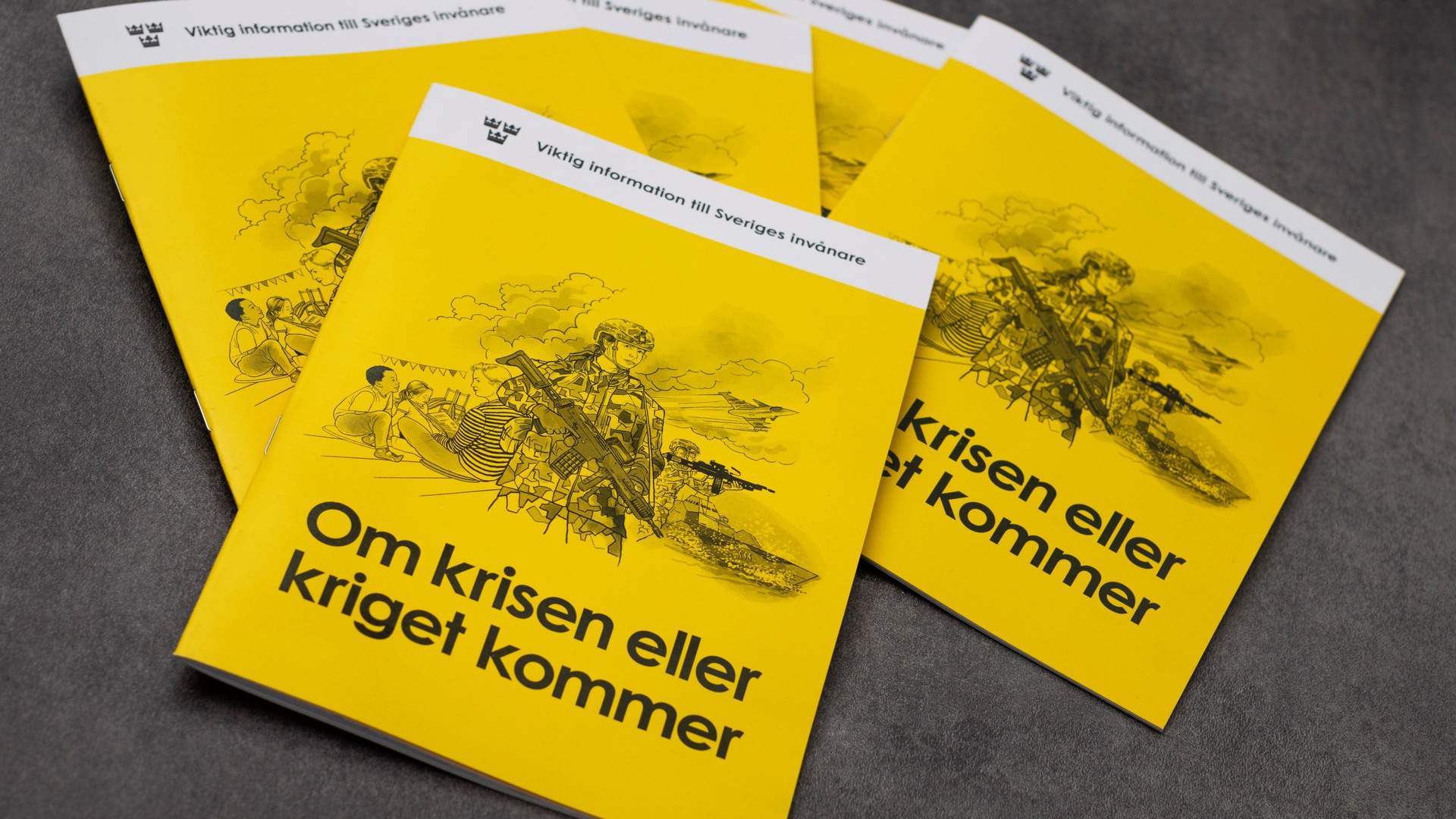 Omslaget till broschyren "Om krisen eller kriget kommer".