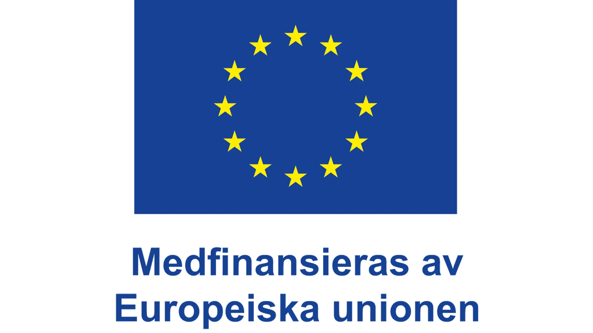 EU-flagga med texten "Medfinansieras av Europeiska unionen"